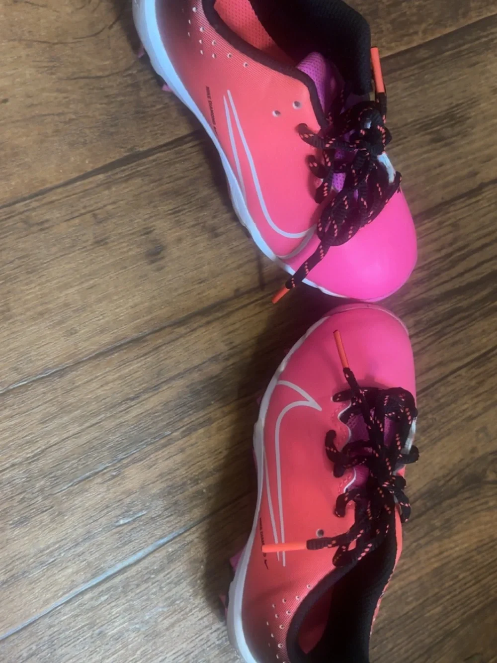 Nike Kids Bright Pink Sneakers with Black Accents